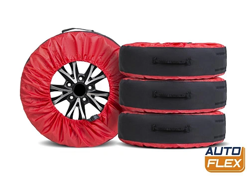 Чехлы для колес автомобиля AutoFlex от 15 до 20, полиэстер 600D, комплект 4 шт., 80401