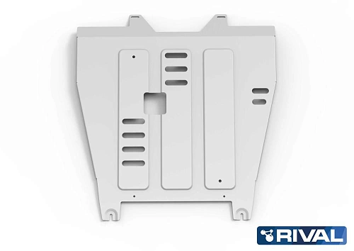 Защита картера двигателя и КПП Чанган ЦС95 2022-/ с АКПП, алюминиевая, Ривал