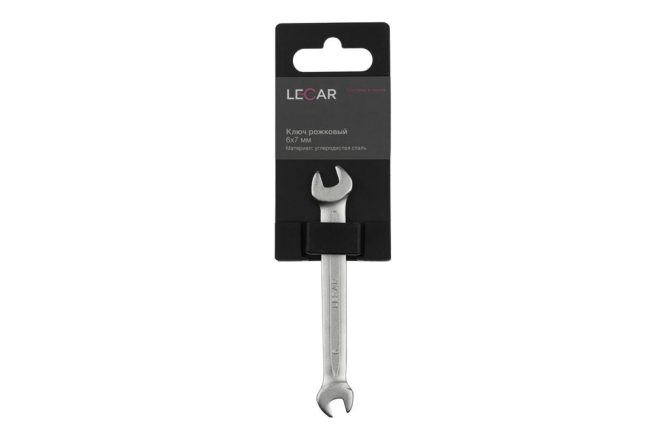 Ключ рожковый 6х7 мм (углеродистая сталь) LECAR