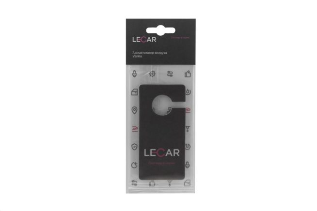 Ароматизатор воздуха подвесной  Vanilla (крючок, картонная основа) LECAR