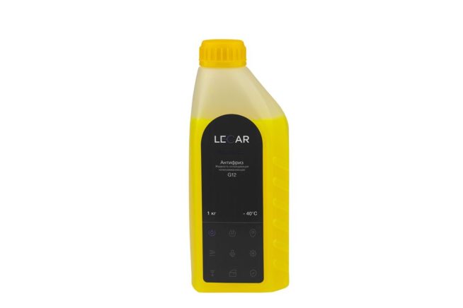 Антифриз  G12 (желтый), 1 кг, канистра LECAR