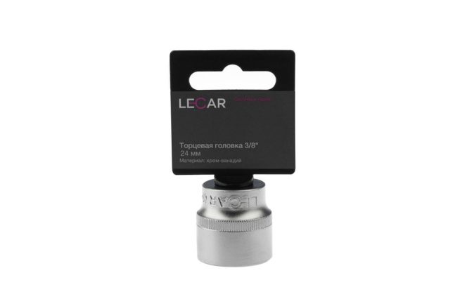 Торцевая головка 3/8" 24 мм (хром-ванадий) LECAR