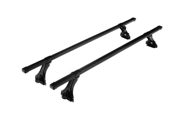 Багажная система LADA 2108-099 / 2113-2115 (рейки 1,2м, черный пластик, стойки окрашенные) LECAR