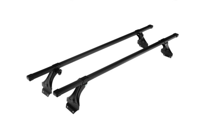 Багажная система LADA Kalina / Granta (рейки 1,2 м, черный пластик, стойки окрашенные) LECAR