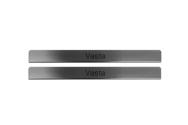 Комплект накладок на пороги LADA Vesta нерж. (2 шт) LECAR